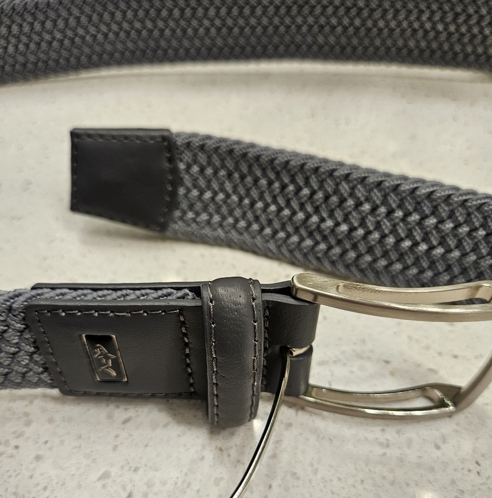Greg Norman Gray Woven Men's Belt